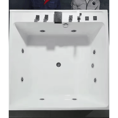 4-Person 39-Jet Acrylic Rectangular Hot Tub with Ozonator – Gray - Hot tubs -BestTreadmillForSale